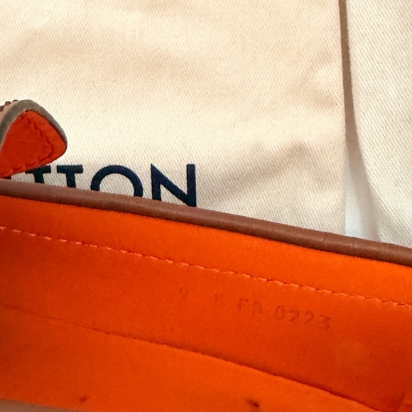 Used Louis Vuitton Men's Cognac Loafers - Picture 2 of 5